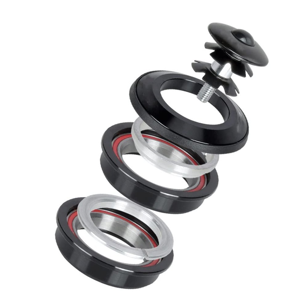 BOXKAT Straight Tube 44-44mm Bike Headset, Mountain Bike Headset Bearing Accessory Threaded Headset Headset Bearing