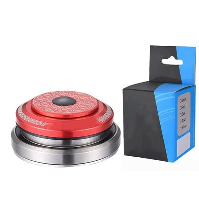 BOXKAT Aluminum Alloy Headset Bearing, 41.8-52mm Bike Front Fork Headsets Tapered Tube Cycling Headset Accessory (Color : Red, Size : 42-52mm)