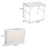 BAYUELSWU Small Folding Camping Table, Portable Folding Table Adjustable Height, 2 Feet Lightweight Aluminum Camping Table for Picnic Cooking Beach, 90 x 60 x 70 cm view 3