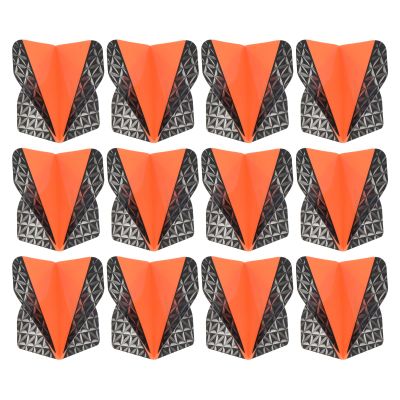 PATIKIL Dart Flights, 12 Pack PET Standard Darts Accessories Replacement Parts for Soft & Steel Tip, Black, Gray, Orange