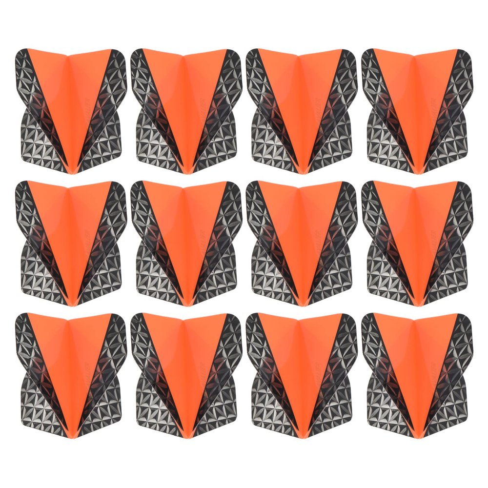 PATIKIL Dart Flights, 12 Pack PET Standard Darts Accessories Replacement Parts for Soft & Steel Tip, Black, Gray, Orange