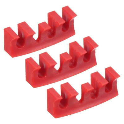 PATIKIL Badminton Stringing Racquet Load Spreader, 3 Pack Embedded Racket High Pounds Load Adapter Protector Stringing Machine Tool, Red