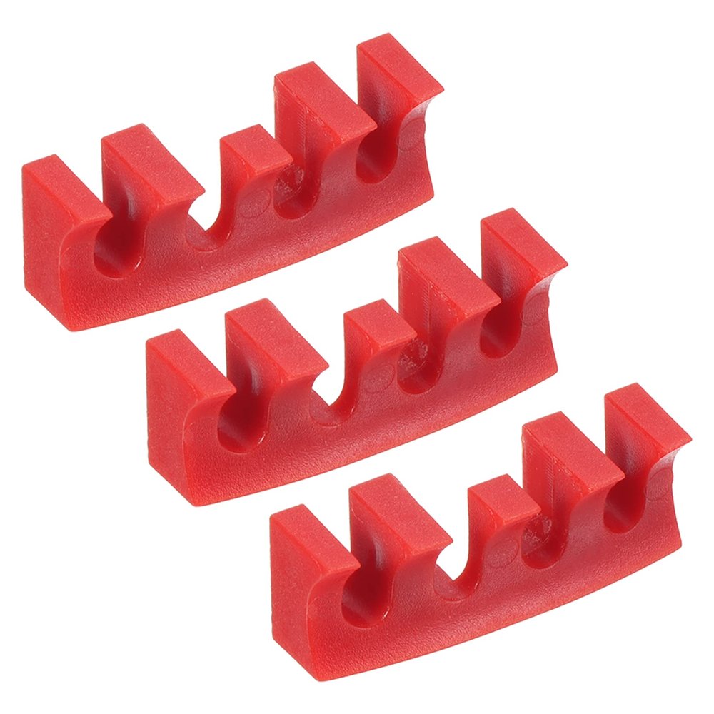 PATIKIL Badminton Stringing Racquet Load Spreader, 3 Pack Embedded Racket High Pounds Load Adapter Protector Stringing Machine Tool, Red