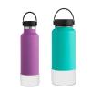 Flaskars Protective Silicone Boot for 12 oz - 40oz Hydroflask Water Bottles Anti-Slip Bottom Stanley Sleeve Cover Bumper (Medium, White) view 2