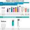 Flaskars Protective Silicone Boot for 12 oz - 40oz Hydroflask Water Bottles Anti-Slip Bottom Stanley Sleeve Cover Bumper (Medium, White) view 3