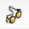 Zoggs Unisex Adults Predator Flex Titanium Swimming Goggles | Anti-Fog UV Protection No-Glare Curved Lenses & 3D Flexpoint, Gray/Black - Mirrored Orange Lenses, Regular view 3