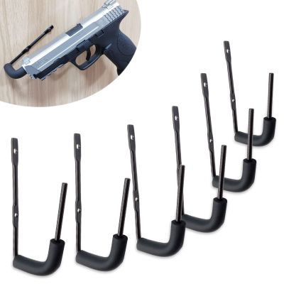 StrongTools Handgun Hanger, Wall Mount Pistol Rack Suitable for Desk or Wardrobe, Pistol Organizer for Displays and Cabinet (6 Packs for 6 Guns)