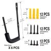 StrongTools Handgun Hanger, Wall Mount Pistol Rack Suitable for Desk or Wardrobe, Pistol Organizer for Displays and Cabinet (6 Packs for 6 Guns) view 2