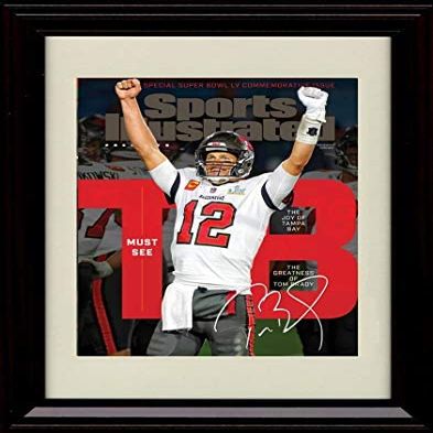 Tom Brady SI Autograph Replica Print - 7th SB - Champa Bay! - Framed 8x10