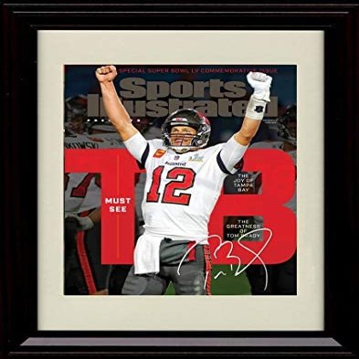 Tom Brady SI Autograph Replica Print - 7th SB - Champa Bay! - Framed 8x10