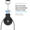 2 Pack 3.54 in Cable Pulley 360 Rotation Traction Wheel with Hanging Straps and Carabiner,Silence Smooth Detachable for DIY Gym Pulley System,DIY Gym Attachment Lifting Blocks,Ladder Lift,Hoists view 4