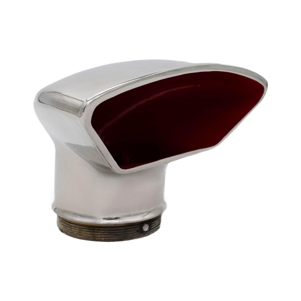 MARINE CITY 3 Inches 316 Grade Stainless Steel Rounded Trapezoidal White Cowl Vent (RED)
