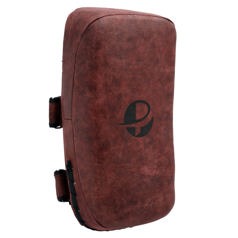 PFG PRO - Vintage Thai Pad - Genuine Cowhide Leather - Boxing MMA Muay Thai Training (Red)