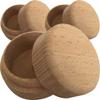 Small Boxes 3pcs Round Wooden Ring Boxes with Lid Small Earring Display Box Wooden Keepsake Box for Jewelry Earrings Necklace Proposal Engagement Birthday Wedding Ring Case