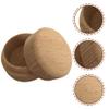 Small Boxes 3pcs Round Wooden Ring Boxes with Lid Small Earring Display Box Wooden Keepsake Box for Jewelry Earrings Necklace Proposal Engagement Birthday Wedding Ring Case view 3