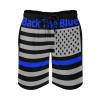 Back The Blue Police Line US Flag Men's Beach Shorts Quick Dry Swim Shorts Casual Swim Trunks Sports Shorts with Pocket S view 3