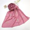 Hcclijo Women Hijabs Muslim Style Monochrome Pearl Chiffon Ironed Diamond Bead Scarf Hui Ethnic America Scarf Khaki view 2