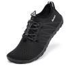 Racqua Men&Women Water Shoes Quick-Dry Non-Slip Aqua Shoes Outdoor Water Skiing Windsurfing Sailing Barefoot Beach Shoes Black 9.5 Women/8.5 Men view 1