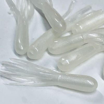 100 Original Crappie Tubes Pearl White