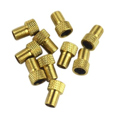 pistro 10pcs Car Bike Tire Tube Pump Presta to Schrader Valve Converter Adapter - Golden, A