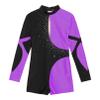 FEESHOW Leotards for Girls Gymnastics Children Long Sleeve Zipper Back Biketard Unitard Jumpsuit with Shorts Violet_B 16 Years view 3
