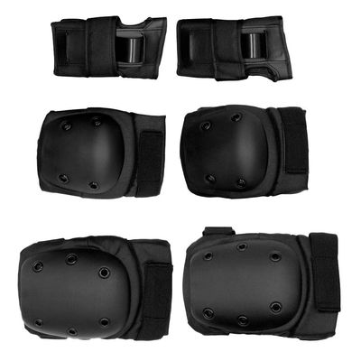 pistro Premium Black Skate Scooter Cycling Sports Knee Elbow Wrist Protective Pads Gear Guard Set - S