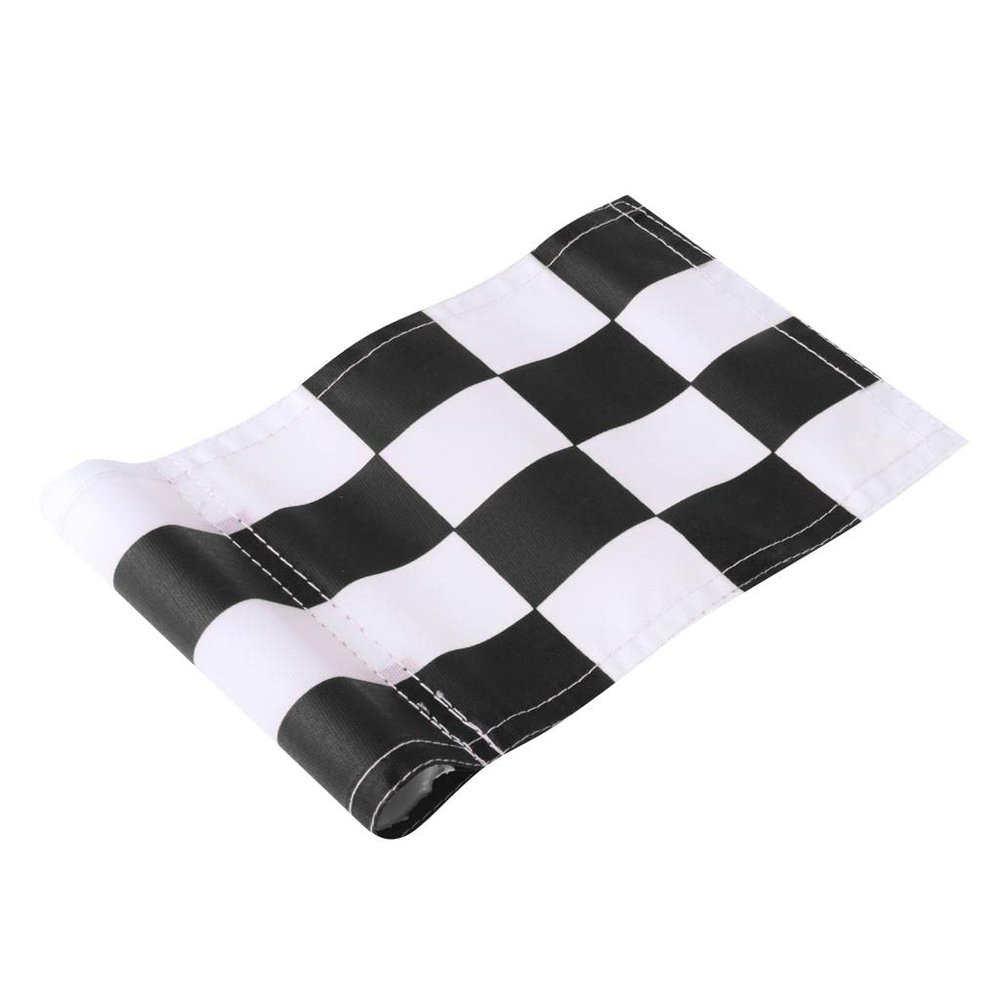 pistro Garden Practice Golf Hole Pole Cup Flag Standard Putting Green Flag Marker - Black+White