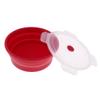 pistro Collapsible Silicone Food Storage Container, Foldable Camping Kitchen Bento Box for Hiking Backpacking Office Picnic BBQ, Reusable - Red, 600ml view 1