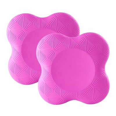 pistro 2pcs Yoga Knee Pad Cushion ?Exercise Knee Pad - Eliminate Pain During Yoga or Exercise - Extra Padding & Support for Knees, Wrists, Elbows - Rose Red