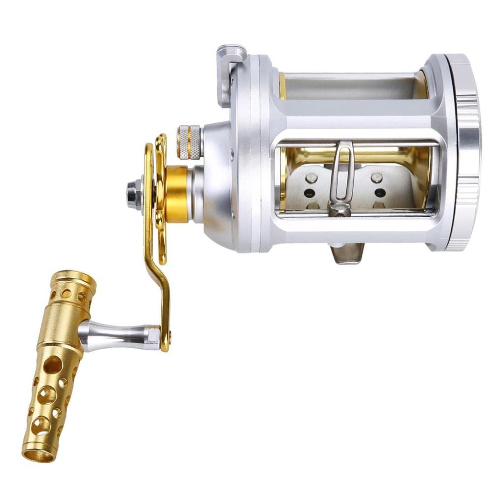 pistro 44lb Big Game Trolling Round Baitcasting Reel 14+1 BB for Boat Sea Fishing - 1000