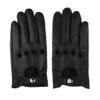 pistro Mens Vintage Leather Driving Gloves Lined Screen Touch Drive Gosling Gloves - Black, L view 1