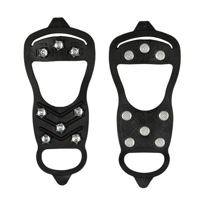 pistro 1 Pair Shoe Ice Cleats 8Teeth for Walk on Ice Snow and Freezing Mud Ground - L