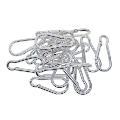 pistro 20 Pieces of Carabiners Clasp Suitable for Hanging Bags, Hanging Keychains - Silver