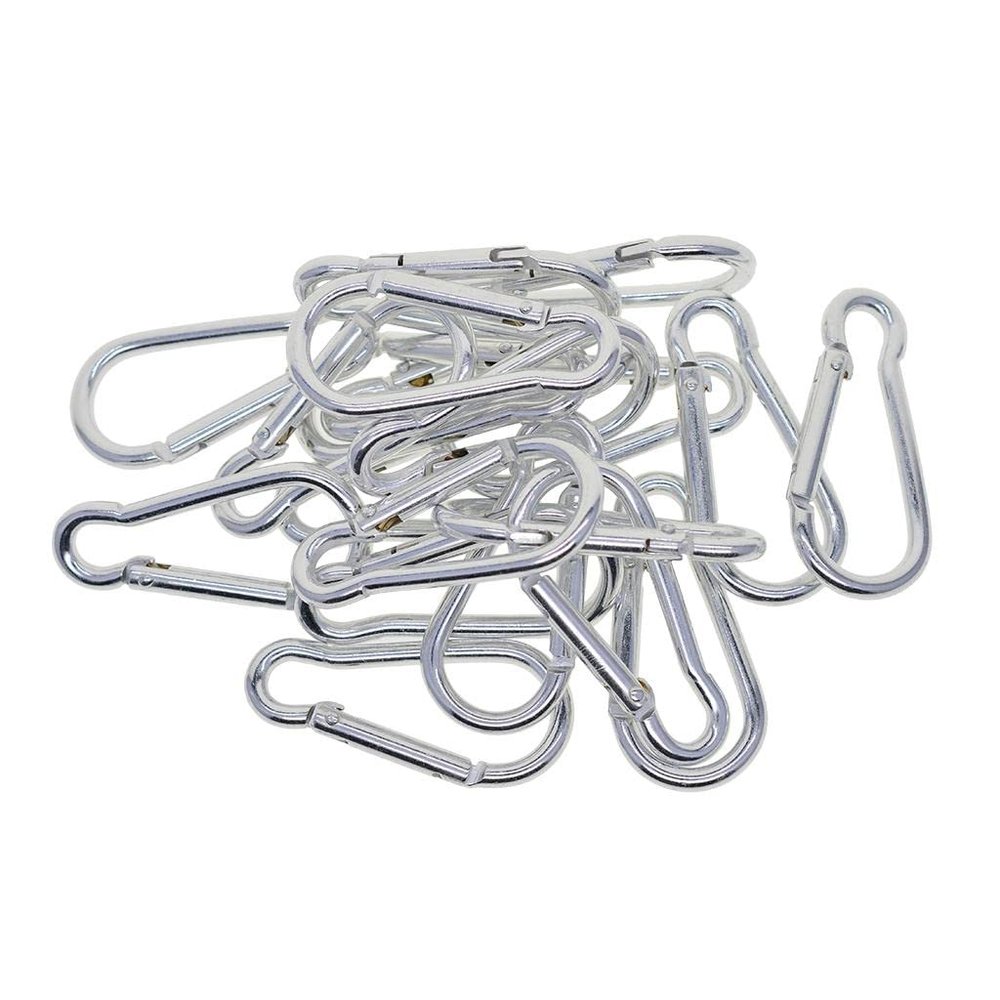 pistro 20 Pieces of Carabiners Clasp Suitable for Hanging Bags, Hanging Keychains - Silver