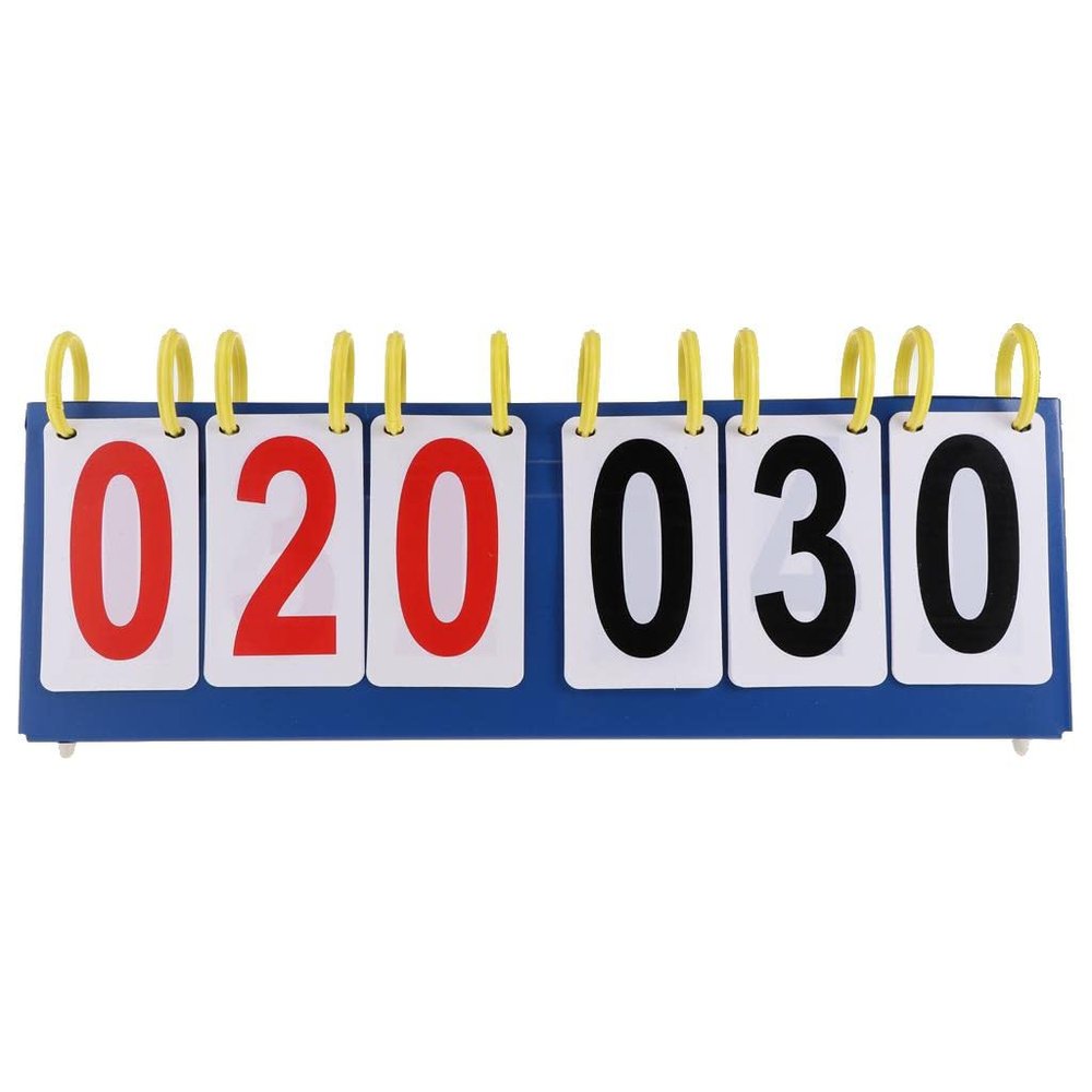 pistro 4/6 Digit Score Record Scoreboard for Basketball Tennis Pong Iron - 6 Digit