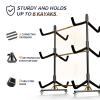 Bonnlo Indoor Outdoor Kayak Rack, Heavy-Duty Sturdy Storage Rack for 6 Kayak, Canoe, Paddle Board, SUP, Movable Kayak Stand for Garage with Locable Casters, Weight Capacity 529 Pounds view 2