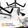 Bonnlo Indoor Outdoor Kayak Rack, Heavy-Duty Sturdy Storage Rack for 6 Kayak, Canoe, Paddle Board, SUP, Movable Kayak Stand for Garage with Locable Casters, Weight Capacity 529 Pounds view 4