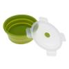 pistro Collapsible Silicone Food Storage Container, Foldable Camping Kitchen Bento Box for Hiking Backpacking Office Picnic BBQ, Reusable - Green, 900ml view 1