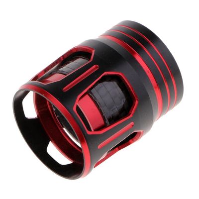 pistro Aluminum + Carbon Fiber Locking Nut Fishing Reel Seat DIY Rod Building Part - Red