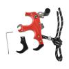 pistro Aluminum Alloy Bow Release Thumb 3 or 4 Finger Compound Bow Release Aids Grip for Archery, Hunting, Beginners - Red view 2