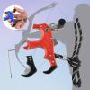 pistro Aluminum Alloy Bow Release Thumb 3 or 4 Finger Compound Bow Release Aids Grip for Archery, Hunting, Beginners - Red view 4