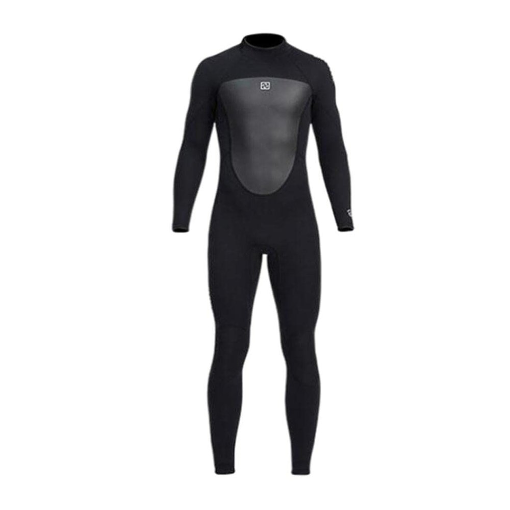 pistro 3mm Neoprene Wetsuit, Full Body Long Sleeve Zip Diving Suit for Snorkeling Surfing Swimming - XL Man, Black