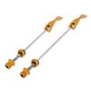 pistro 2psc Titanium Bike Skewers Bike Cycling Wheel Skewers Quality Quick Release Anodised Alloy Seat Clamp Skewer - Gold view 1