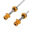 pistro 2psc Titanium Bike Skewers Bike Cycling Wheel Skewers Quality Quick Release Anodised Alloy Seat Clamp Skewer - Gold view 2