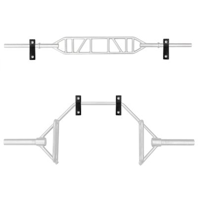Luwint Set of 2 Single Barbell Holder Wall Mount, Horizontal Gym Bar Storage Wall Rack for Olympic and Standard Bars