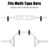 Luwint Set of 2 Single Barbell Holder Wall Mount, Horizontal Gym Bar Storage Wall Rack for Olympic and Standard Bars view 3