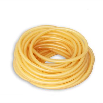 Heloawei Natural Latex Rubber Band, 32.8ft /10m, 1.6x3.6mm Skin Color Rubber Band Tube for Hunting Slingshot Catapult Outdoor Hunting