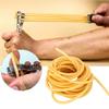 Heloawei Natural Latex Rubber Band, 32.8ft /10m, 1.6x3.6mm Skin Color Rubber Band Tube for Hunting Slingshot Catapult Outdoor Hunting view 4
