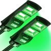 LANGY 2 Pack Hog Lights, Green Light for Night Hunting 16000LM, Solar Green Light for Hunting Hogs Deers, Motion Activated Feeder Lights with Remote and 19" Bracket view 1