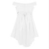 Hularka Kids Off Shoulder Flower Girl Wedding Bridesmaid Dress Chiffon Birthday Party Dress Formal Dance Ball Gown 01 White 10 Years view 4